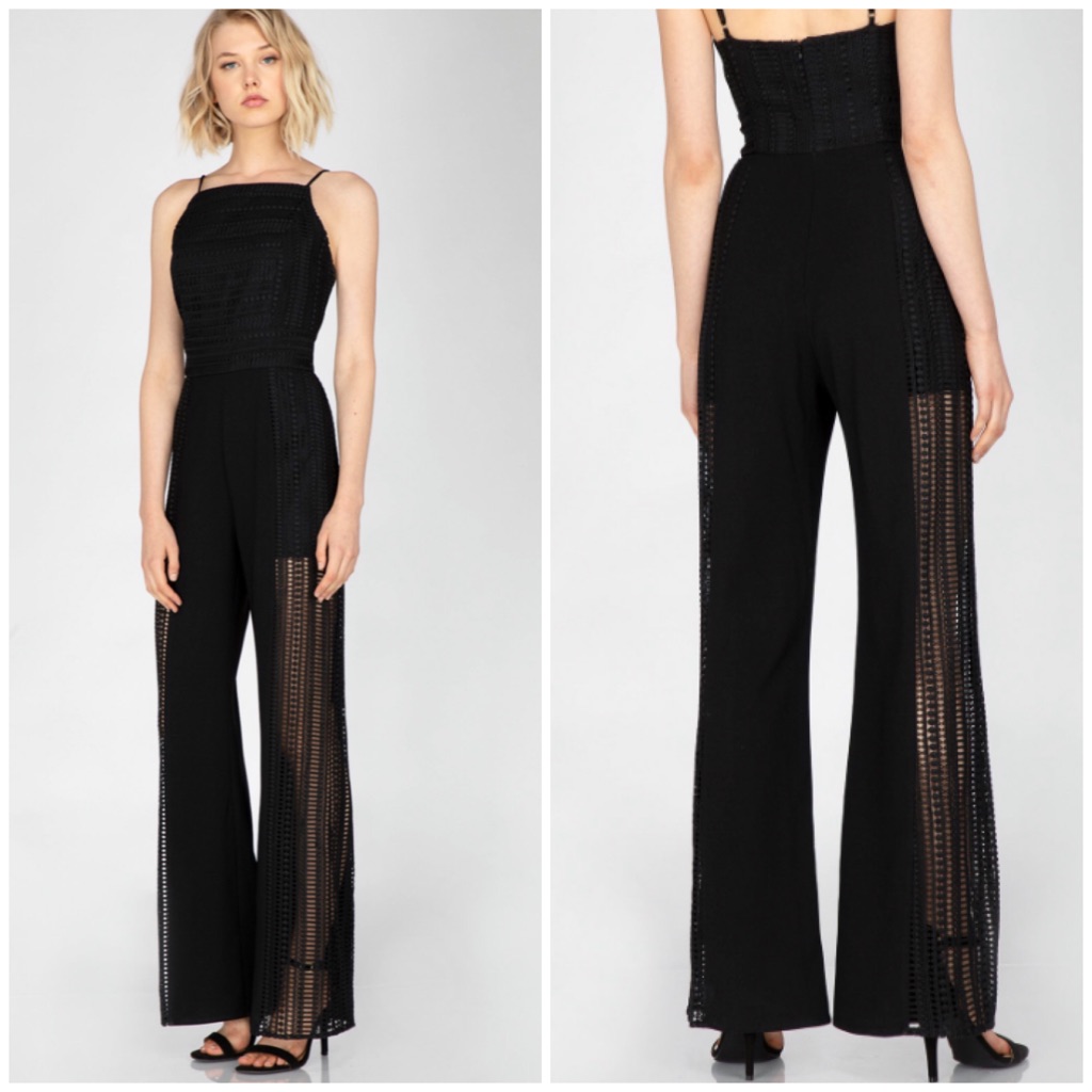 Adelyn Rae Side Lace Jumpsuit